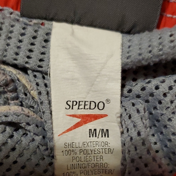 Speedo Red and Black Swim Board Shorts - Picture 2 of 5